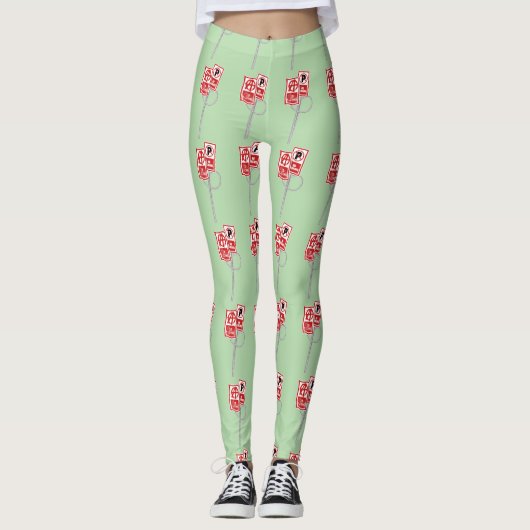 No parking anarchy sign leggings (Vorderseite)
