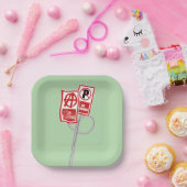 No parking anarchy sign pappteller (Party)