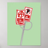 No parking anarchy sign poster (Vorne)
