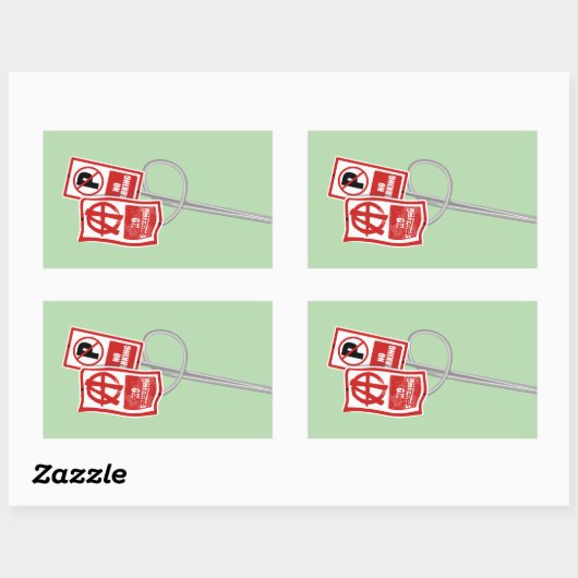 No parking anarchy sign rechteckiger aufkleber (Blatt)