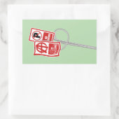 No parking anarchy sign rechteckiger aufkleber (Tasche)