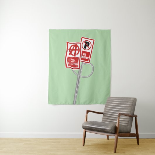 No parking anarchy sign wandteppich (Beispiel)