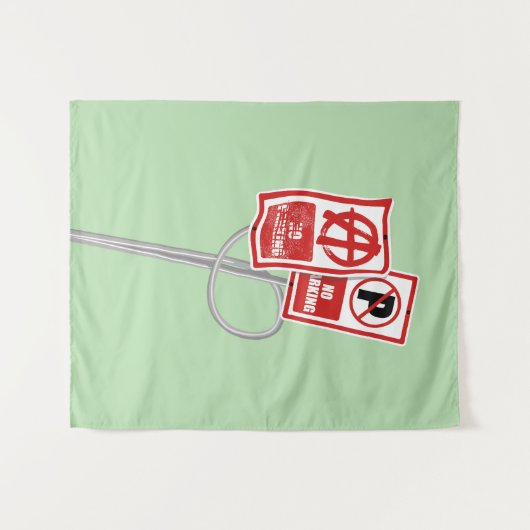 No parking anarchy sign wandteppich (Vorderseite (Horizontal))