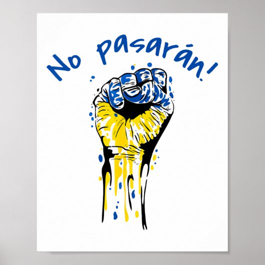 No Pasaran Sozialistisch Spanischer Bürgerkrieg Uk Poster (Vorne)