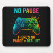 No Pause — Color Splash Gamer Controller Mousepad (Vorne)