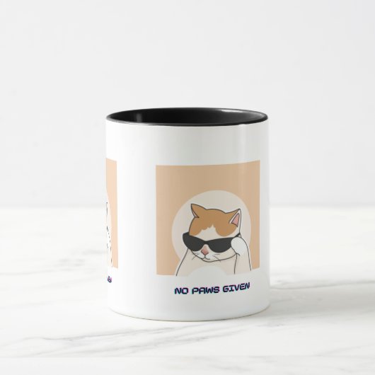 No Paws Given Mug – Cute Coffee mug for Cat lovers Tasse (Zentrum)