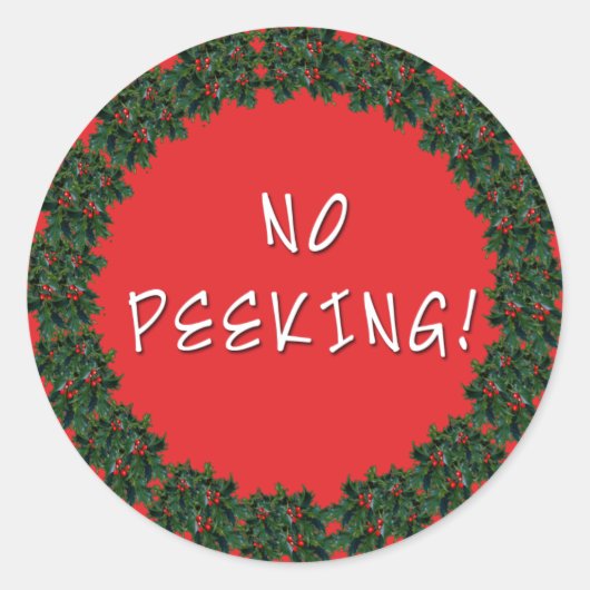 NO PEEKING Weihnachtsgeschenke Stickers von Scareb (Vorderseite)
