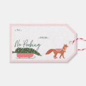 No Peeking Woodland Fox & Tree Delivery Geschenkanhänger (Vorderseite (Horizontal))