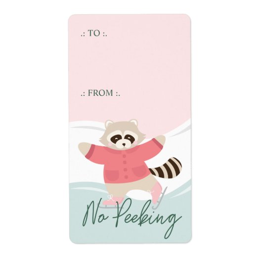 No Peeking Woodland Raccoon Ice Skating To From (Vorne)