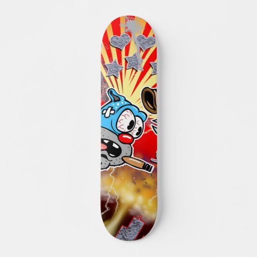 No Pity City Hip Hop Cartoon Skateboard Deck (Vorne)