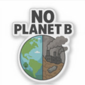 No Planet B Aufkleber für Öko Awareness Kampagnen (Vorderseite)
