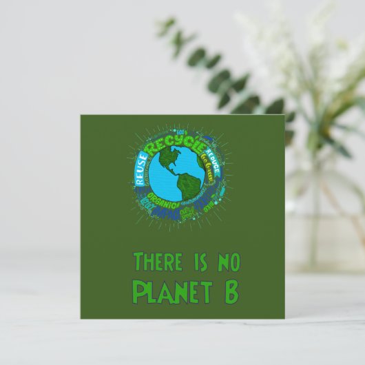 no Planet B Einladung (Stehend Vorderseite)