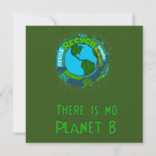 no Planet B Einladung (Vorderseite)