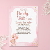 No podemos esperar mas Lindo oso Rosa Baby shower Begleitkarte