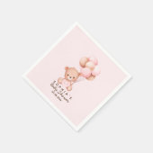 No podemos esperar mas Lindo oso Rosa Baby shower Serviette (Ecke)