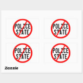 NO POLICE-STAAT - jetzt/beleuchtet/beschäftigen/Ba Rechteckiger Aufkleber (Blatt)