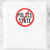 NO POLICE-STAAT - jetzt/beleuchtet/beschäftigen/Ba Rechteckiger Aufkleber (Tasche)