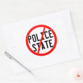 NO POLICE-STAAT - jetzt/beleuchtet/beschäftigen/Ba Rechteckiger Aufkleber (Umschlag)