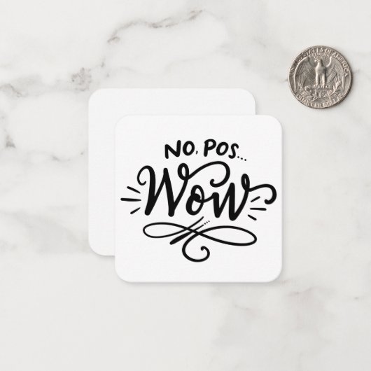 No Pos Wow Tiny Mitteilungskarten (Vorderseite/Rückseite Beispiel)