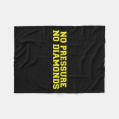No Pressure No Diamonds Athlete Gym Motivation Fleecedecke (Vorderseite (Horizontal))