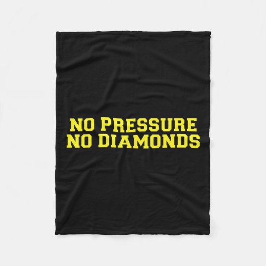 No Pressure No Diamonds Athlete Gym Motivation Fleecedecke (Vorderseite)