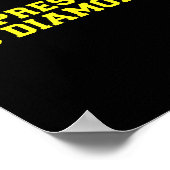 No Pressure No Diamonds Athlete Gym Motivation  Poster (Ecke)