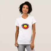 No pride in Genocide Aboriginal Flag National Sorr T-Shirt (Vorne ganz)