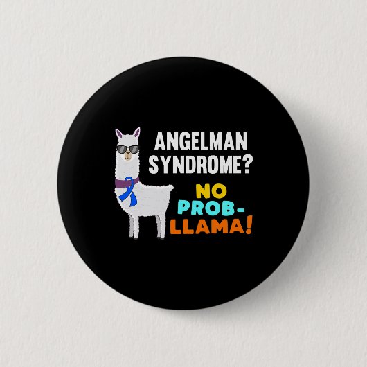 No Prob-Lama Angelman Syndrome Warrior Survivor A Button (Vorderseite)