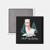 No Prob Lama Christmas Bestes Geschenk für Alpaca Magnet (Vorderseite/Rückseite)
