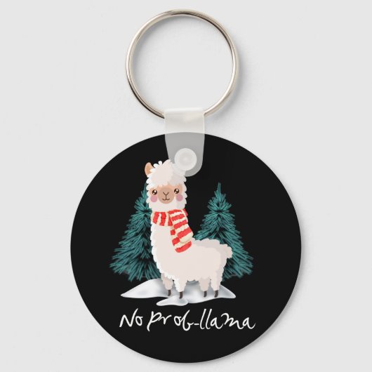 No Prob Lama Christmas Bestes Geschenk für Alpaca Schlüsselanhänger (Vorderseite)