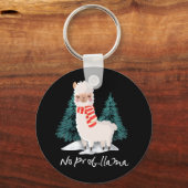 No Prob Lama Christmas Bestes Geschenk für Alpaca Schlüsselanhänger (Vorderseite)