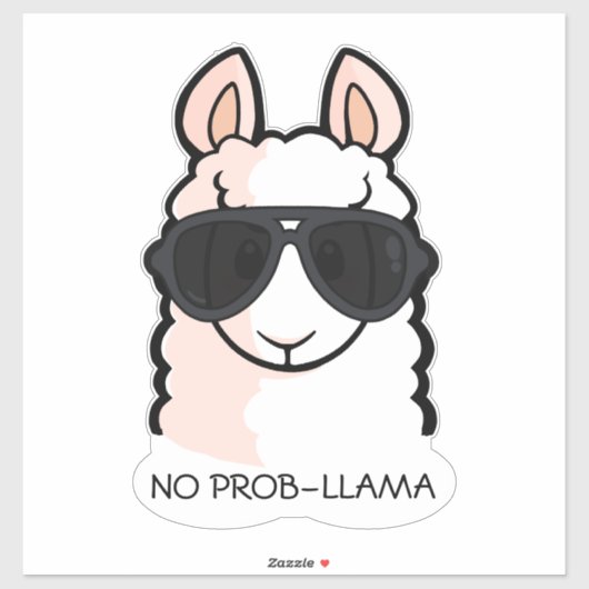 No Prob-Llama Aufkleber (Blatt)