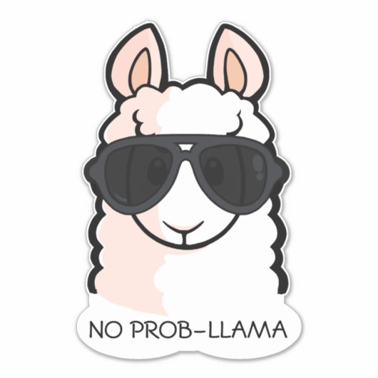 No Prob-Llama Aufkleber (Vorderseite)