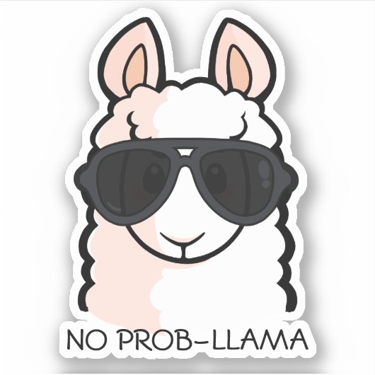 No Prob-Llama Aufkleber (Vorderseite)