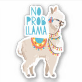 No Prob Llama Aufkleber (Vorderseite)