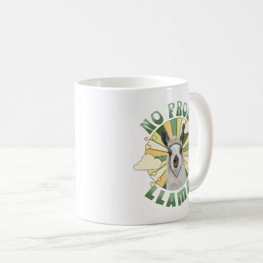 No Prob-Llama Boho Llama Kaffeetasse (VorderseiteRechts)