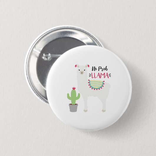 No Prob Llama Button (Vorne & Hinten)