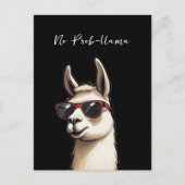No Prob-llama Cool Llama Funky Alpaca Postkarte (Vorderseite)