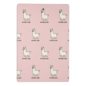 "No Prob-Llama" Cute Llama Doodle - Chill Vibe Mini Klemmbrett (Rückseite)