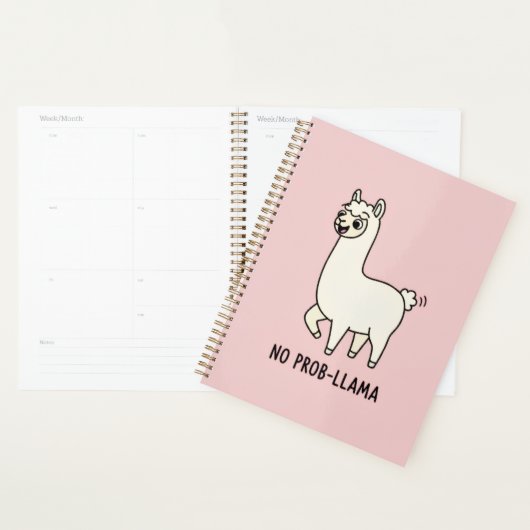 "No Prob-Llama" Cute Llama Doodle - Chill Vibe Planer (Anzeige)