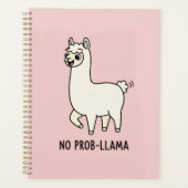 "No Prob-Llama" Cute Llama Doodle - Chill Vibe Planer (Vorderseite)
