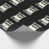 No-Prob-Llama Funny Cool Llama Pun Dark BG Geschenkpapier (Ecke)
