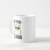 No-Prob-Llama Funny Cool Llama Pun Kaffeetasse (Vorderseite Links)