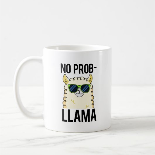 No-Prob-Llama Funny Cool Llama Pun Kaffeetasse (Links)