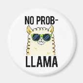 No-Prob-Llama Funny Cool Llama Pun Magnet (Vorne)