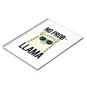 No-Prob-Llama Funny Cool Llama Pun Notizblock (Linke Seite)