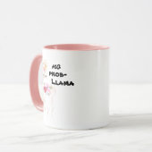 No Prob-Llama Funny Hübsch Floral Pink Llama Tasse (Vorderseite Links)
