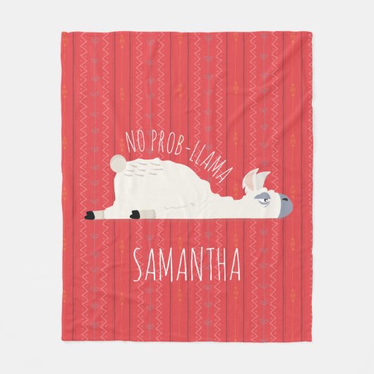 No Prob-Llama Funny Llama Blanket Fleecedecke (Vorderseite)