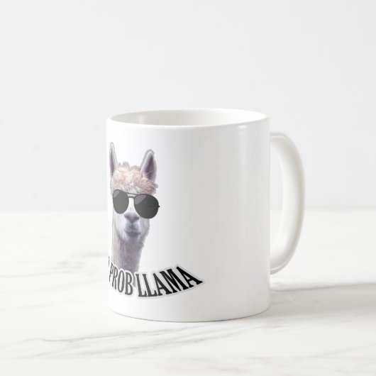 No Prob Llama - Funny Spaß Kaffeetasse (VorderseiteRechts)
