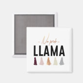 No Prob Llama | Gold Tassels Magnet (Vorderseite/Rückseite)